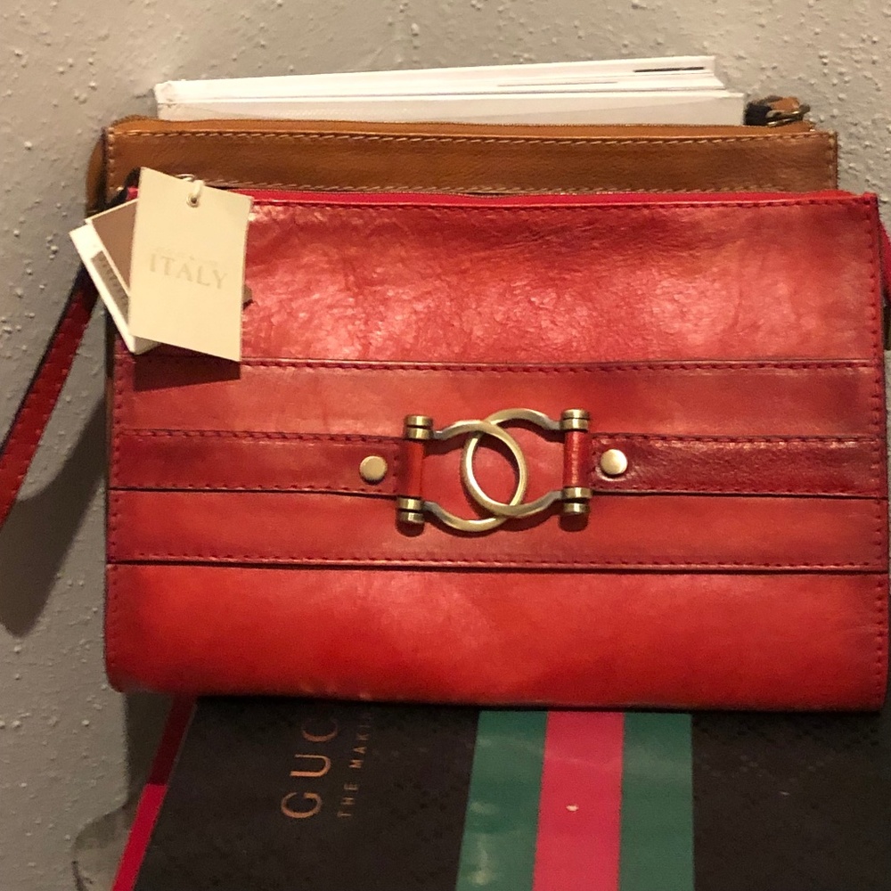 Pratesi Leather Red Clutch